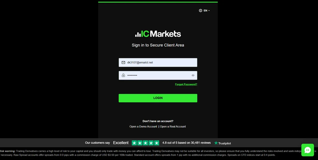 Website chính thức của ICMarkets